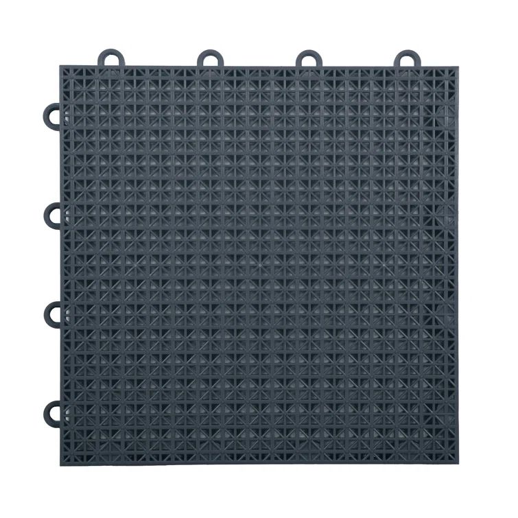 Graphite 12"x12" Interlocking Outdoor Plastic Floor Tiles