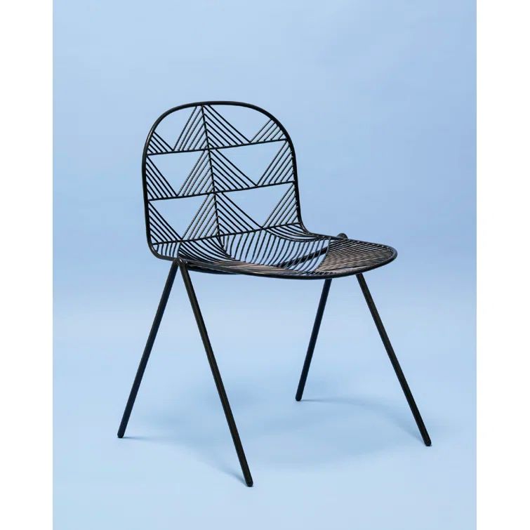 Betty Black Metal Windsor Back Indoor/Outdoor Stacking Chair