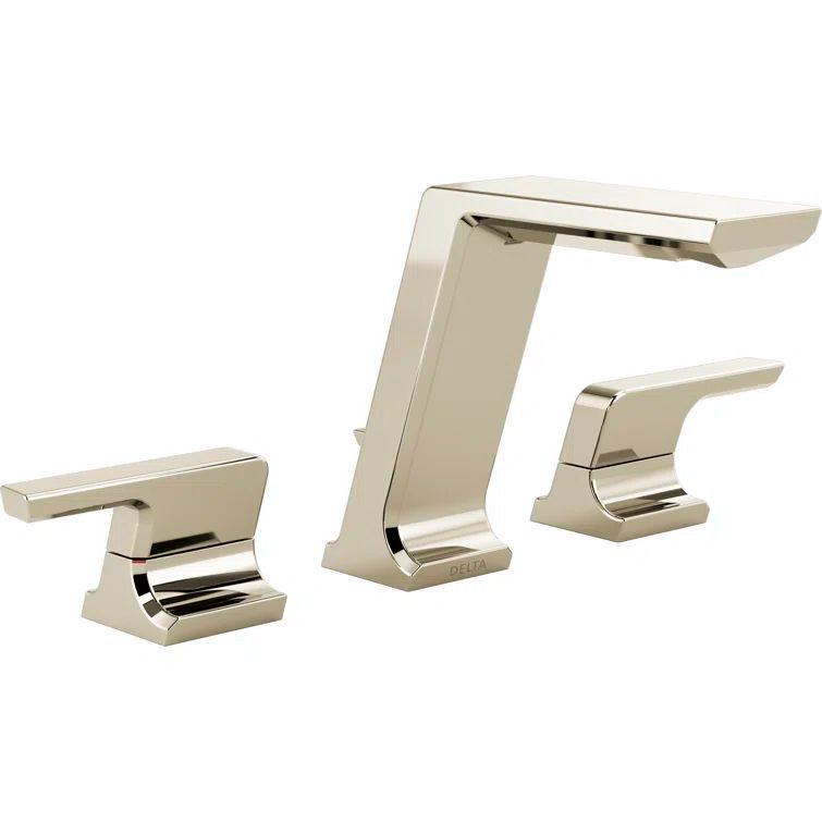 Lumicoat Polished Nickel Widespread Bathroom Faucet