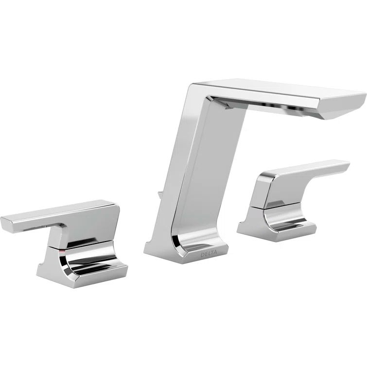 Pivotal 16" Widespread Chrome Bathroom Faucet with Modern Design