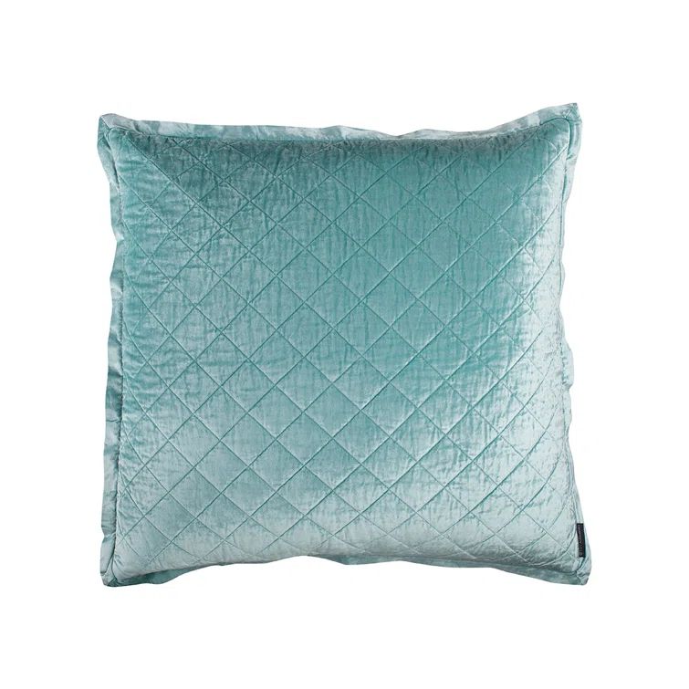 Sea Foam Velvet Diamond Quilted European Pillow 26x26