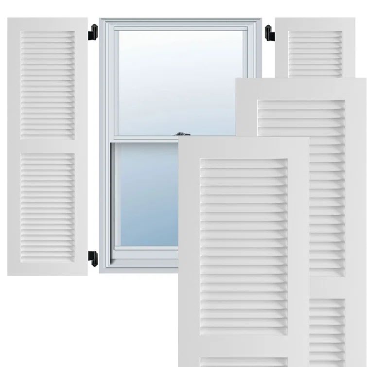 15" x 80" Unfinished PVC Louver Shutters
