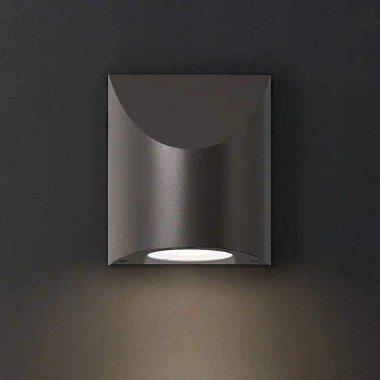 Shear 6.25'' Textured Bronze LED Outdoor Sconce with Acrylic Diffuser