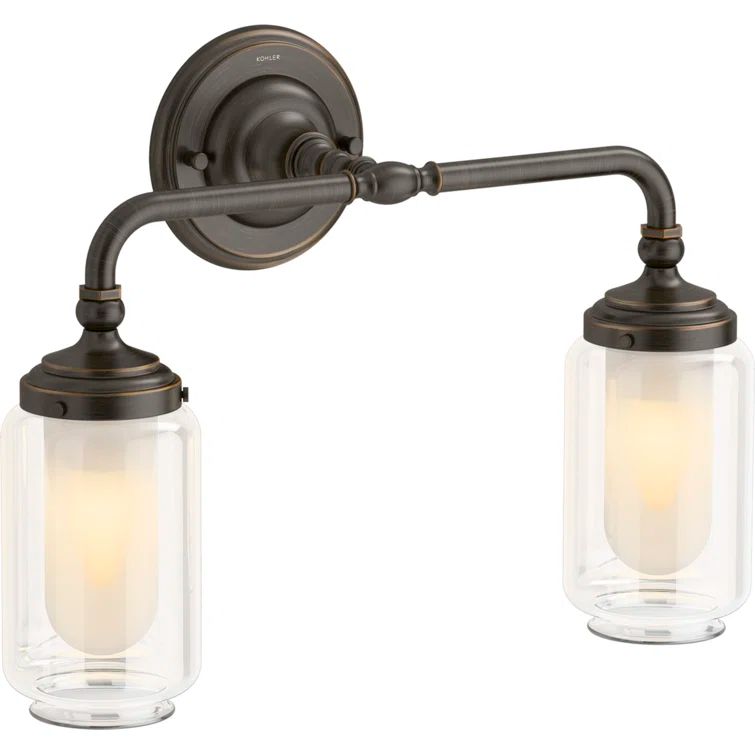 Artifacts Oil Rubbed Bronze 2-Light Bathroom Vanity Wall Sconce