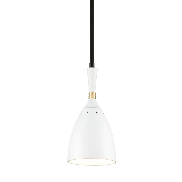 Mini Utopia Black & White Aluminum LED Bowl Pendant