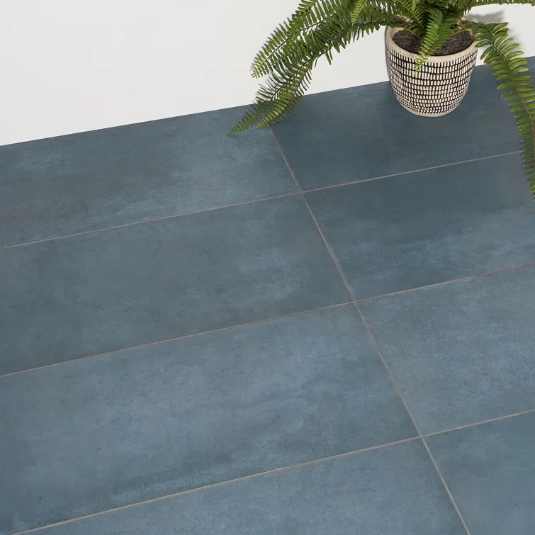 Indigo Matte 12" x 24" Porcelain Floor and Wall Tile