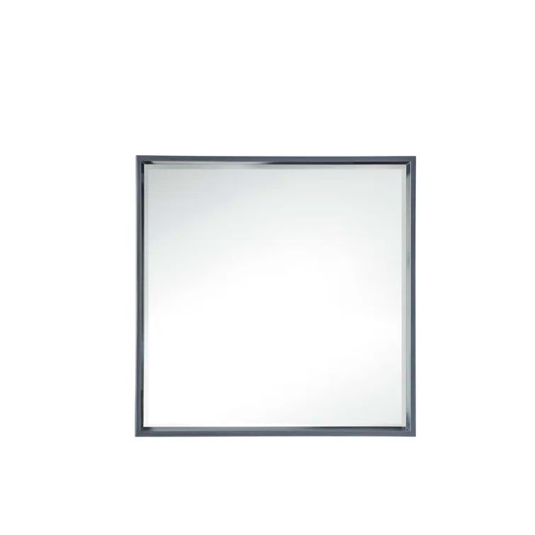 Ashwood Square 35" Transitional Full-Length Mirror in Glossy Gray
