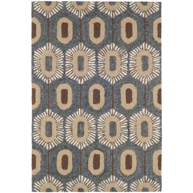 Stowe Handmade Geometric Gray Wool Rug 8' x 10'