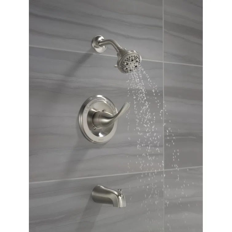 Contemporary Stainless Steel Single-Function Shower Faucet Set