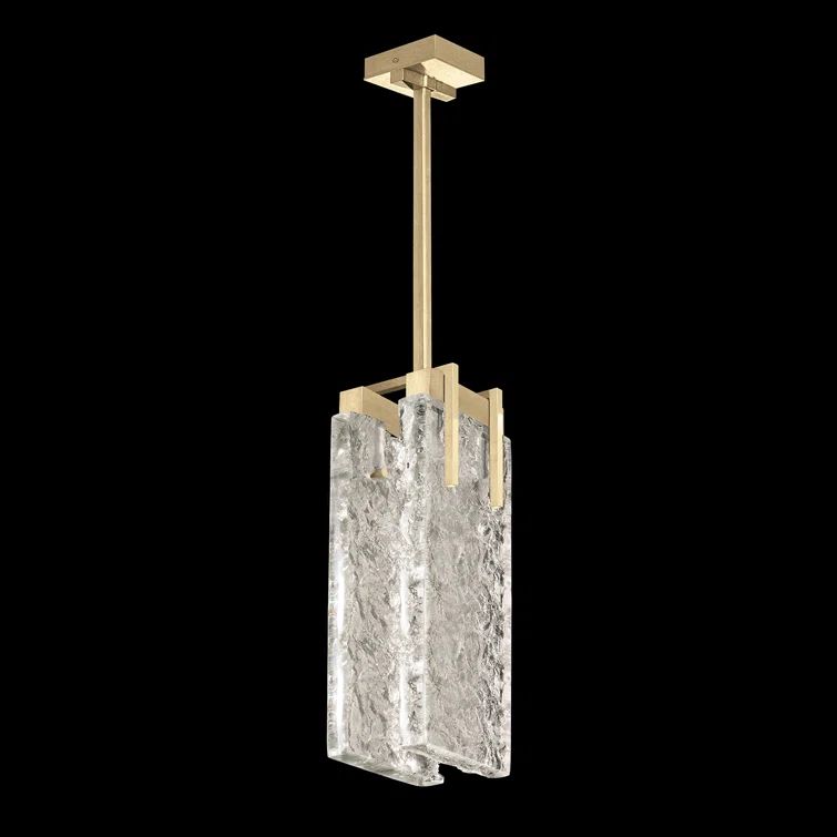 Mini Terra Gold LED Pendant with Hand-Cut Crystal