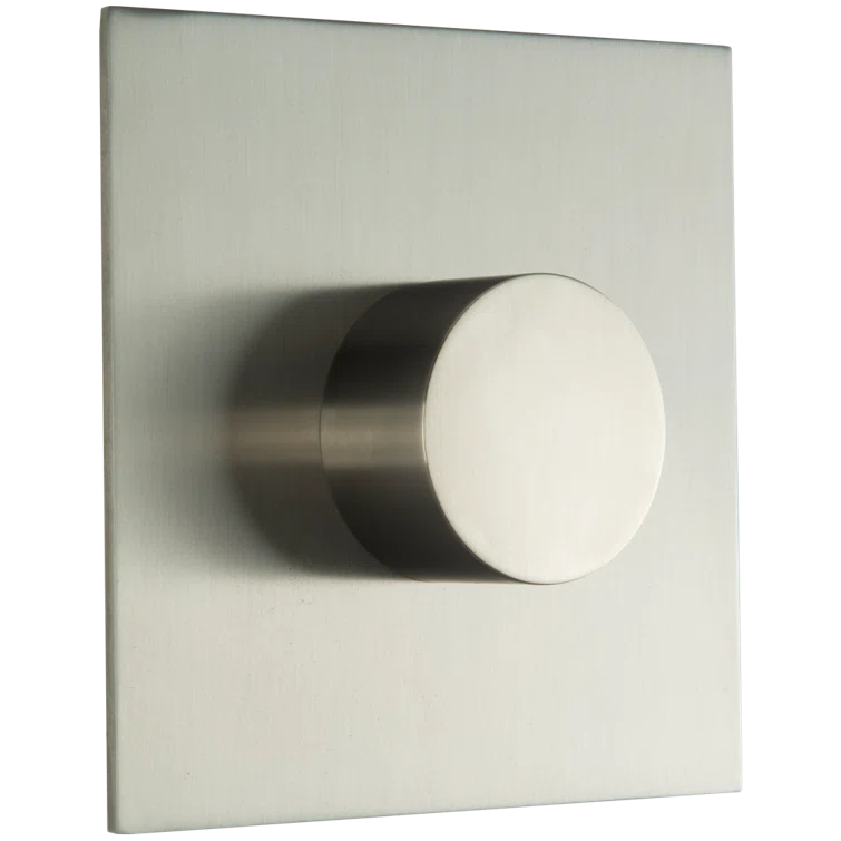 Brushed Nickel Wall-Mounted Pressure Balance Mixer Valve Trim Kit