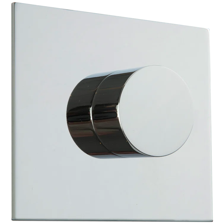 Matte Brushed Nickel Wall-Mounted Knob Mixer Trim Kit