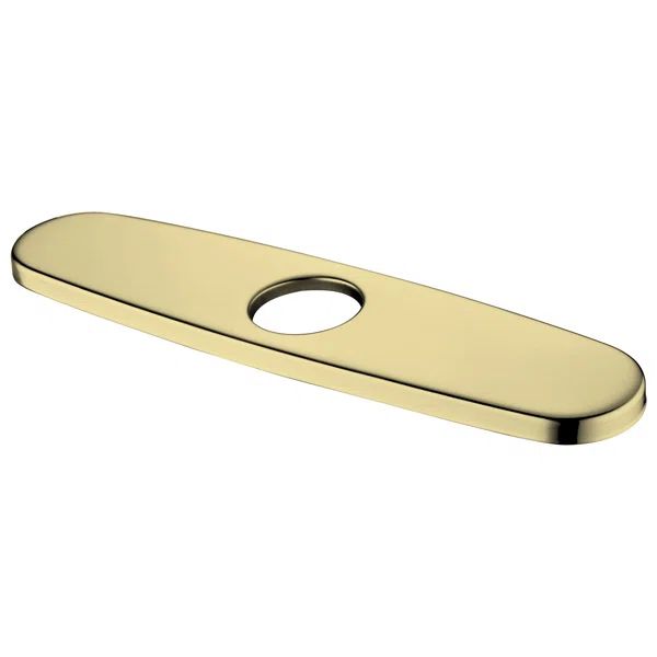 Satin Brass 9" Round Kitchen Faucet Cover Plate