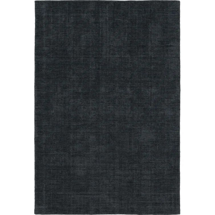 Charcoal Elegance 8' x 10' Hand-Loomed Wool Area Rug