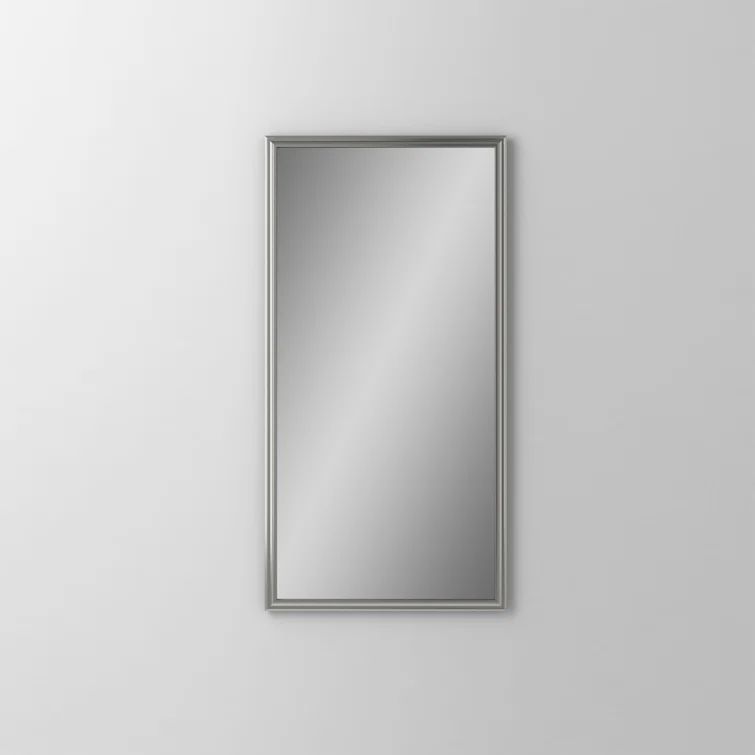Vintage Brass Rectangular Aluminum Framed Vanity Mirror