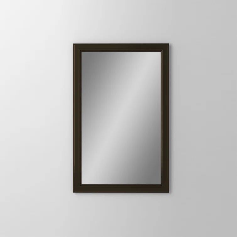Elegant Traditional Rectangular Vanity Mirror in Vintage Brass