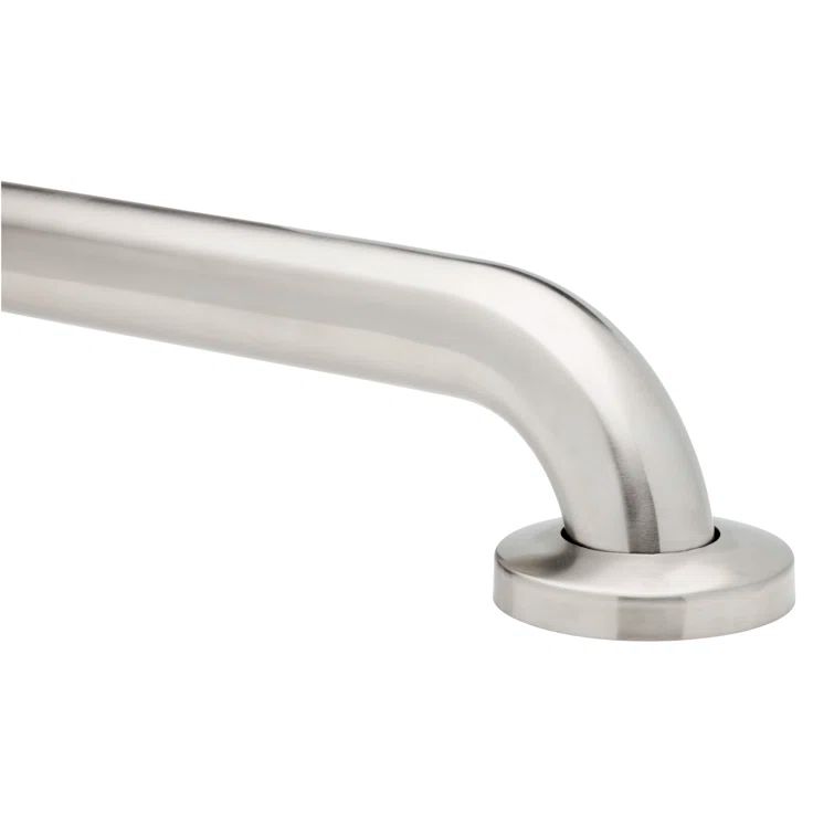 Brushed Stainless Steel Wall Mounted Straight Grab Bar
