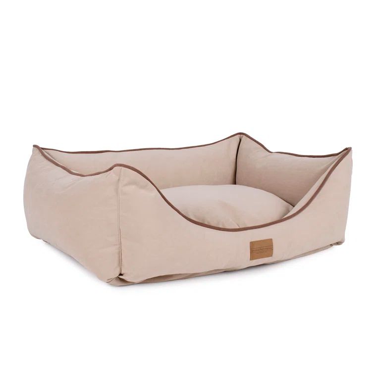 Large Linen Microfiber Orthopedic Elevated Dog Bed