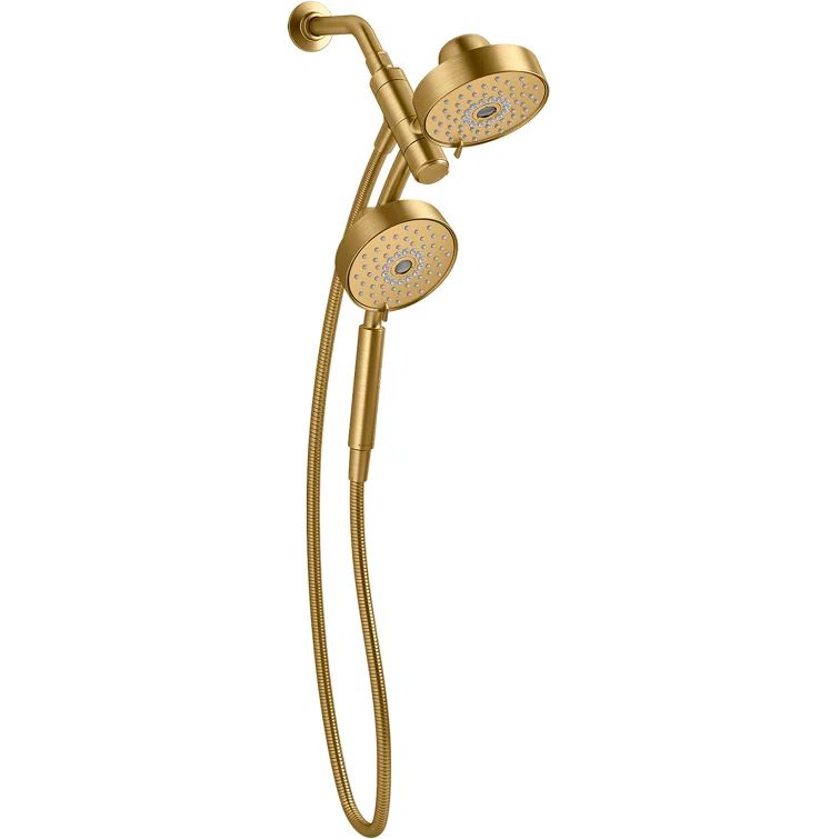 Purist Brushed Brass 2-in-1 Multi-Function Shower Combo Kit