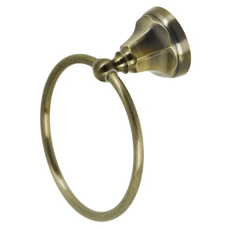 Antique Brass 6-Inch Wall Mounted Towel Ring