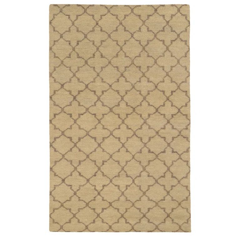 Elegant Maddox Hand-Knotted Wool Blue Oriental Area Rug 3'6" x 5'6"