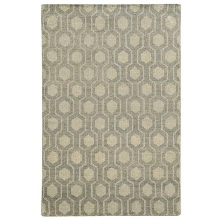 Maddox Hand-Knotted Blue Wool Oriental Rug 3'6" x 5'6"