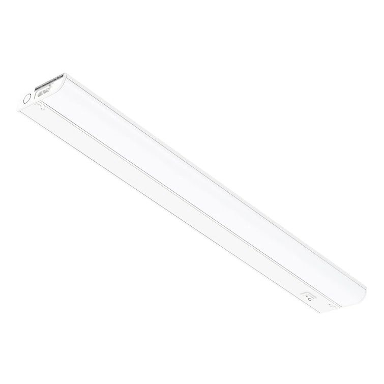 White Acrylic LED Bathroom Light Bar with Remote, 24-inch