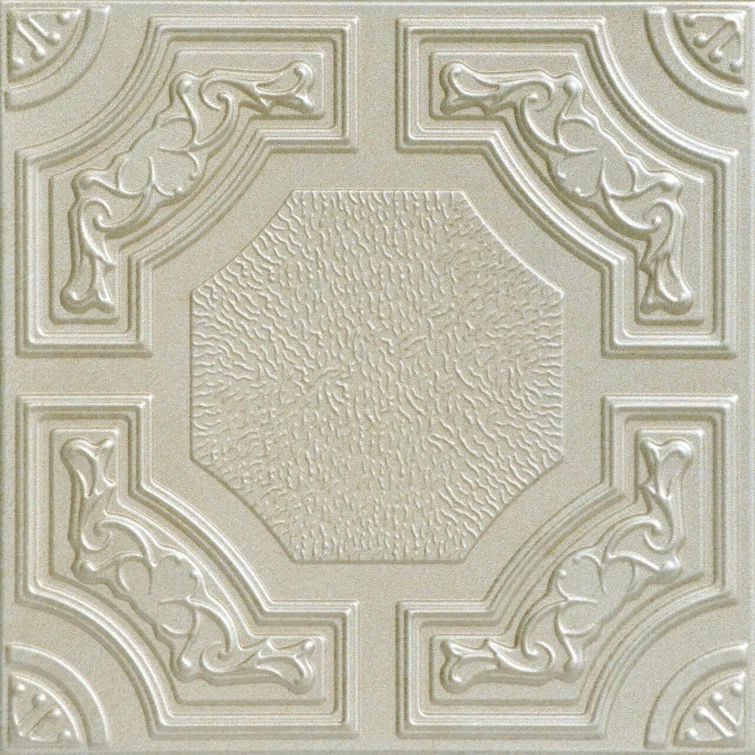 Onyx Gold Faux Tin 2x2 ft Glue-Up Ceiling Tile