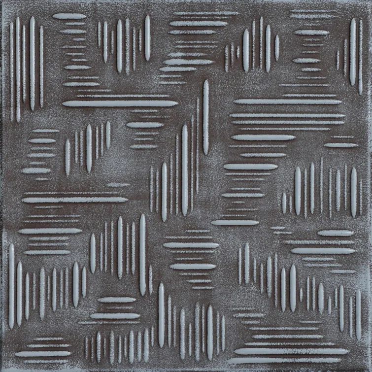Moss Gray Textured Polystyrene Glue-up Ceiling Tiles, 8-Pack