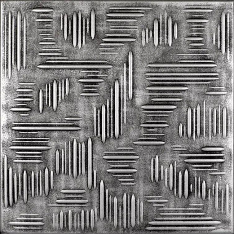 Antique Silver Polystyrene Glue-Up Ceiling Tile, 1.6 ft. x 1.6 ft.