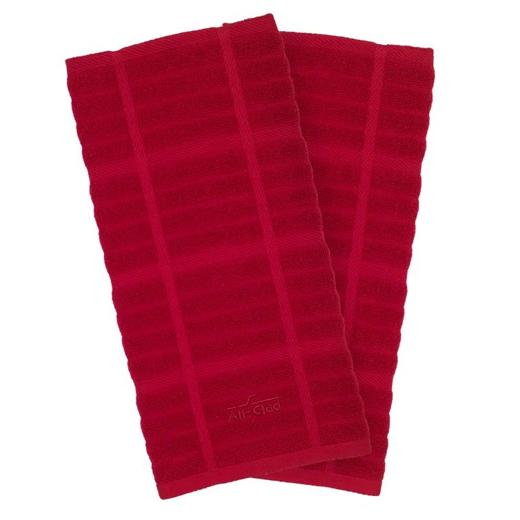 Chili Red Cotton Terry Kitchen Cloth Set - 2 Pack