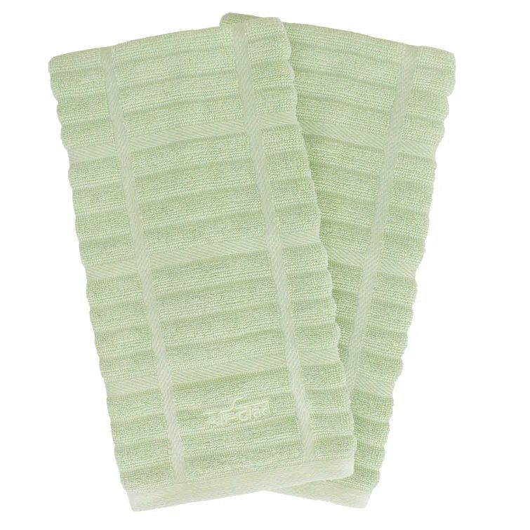 Pistachio Green Cotton Terry Kitchen Towel Set