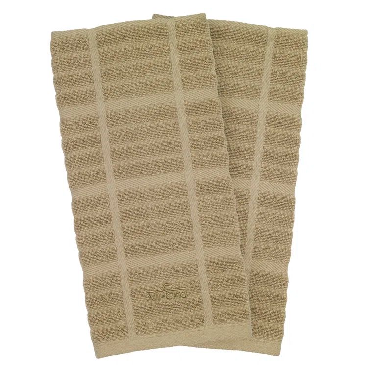 Cappuccino Terry Cotton Kitchen Towel Set, 17"x30"