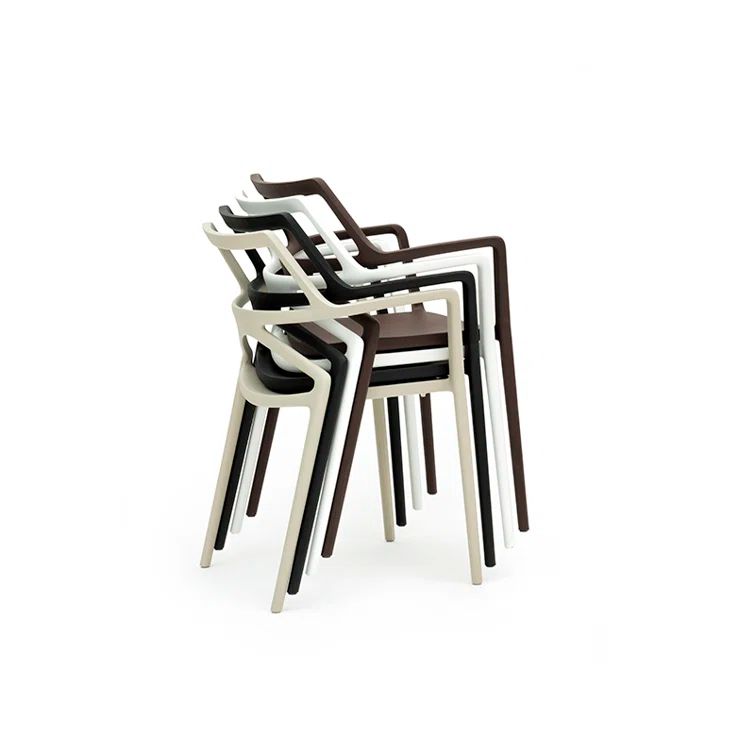 Bronze Matte Delta Polypropylene Outdoor Dining Armchair
