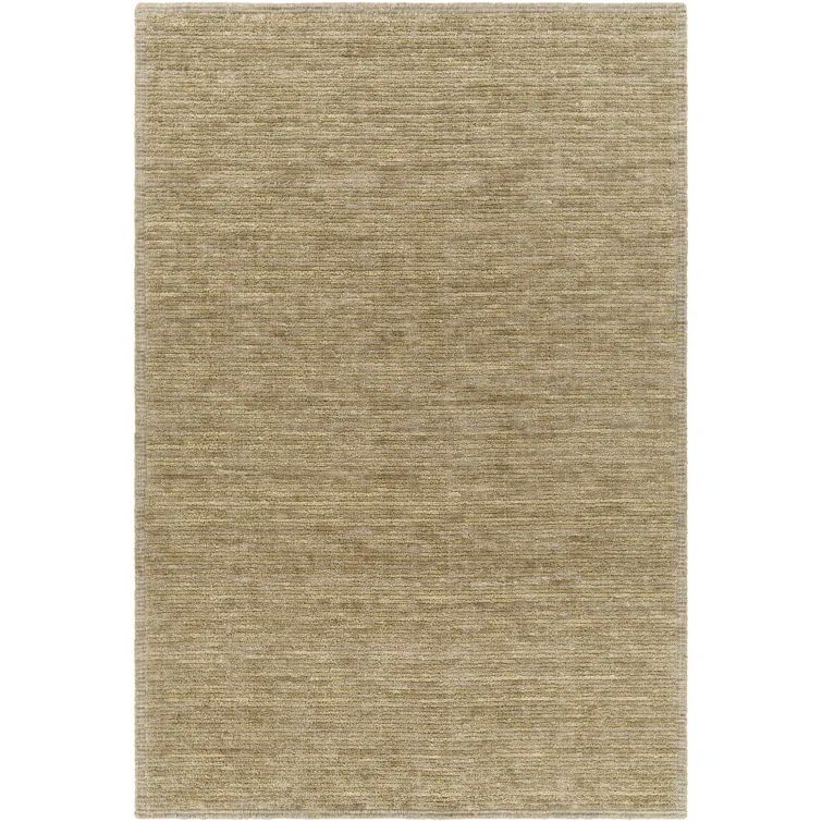 Viera Hand-Knotted Wool Striped Gray 5' x 7' Area Rug