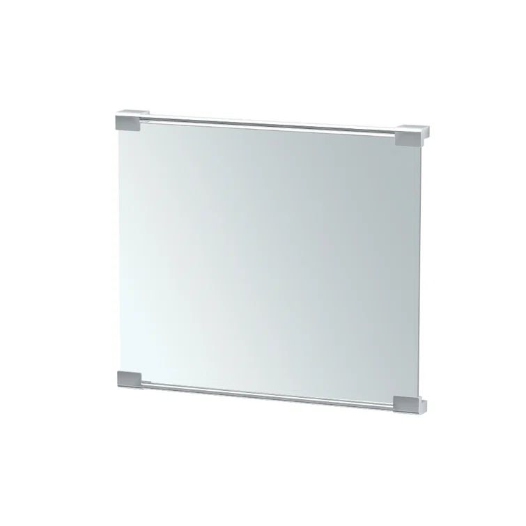 Chrome Rectangular Wall Mount Bathroom Vanity Mirror