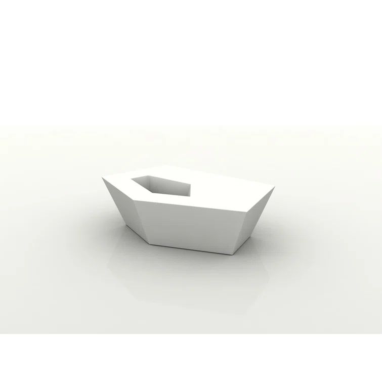 Ramon Esteve 22" White Matte Polyethylene Outdoor Coffee Table