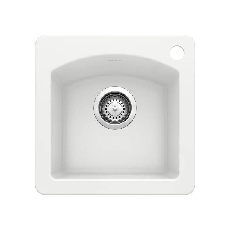 Blanco Diamond White Single Bowl Drop-In Bar Sink