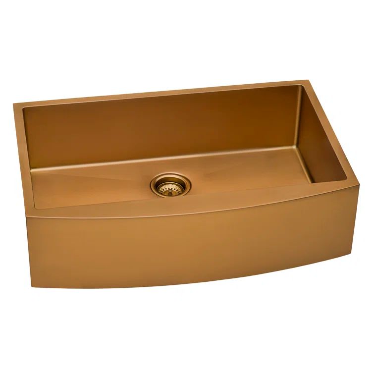 Copper Tone Matte Bronze 30-Inch Farmhouse Stainless Steel Sink