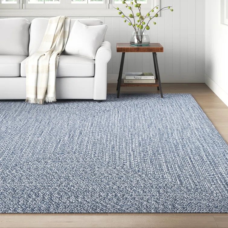 Chelsea Blue Braided Synthetic Outdoor Rug 8'6" x 11'6"
