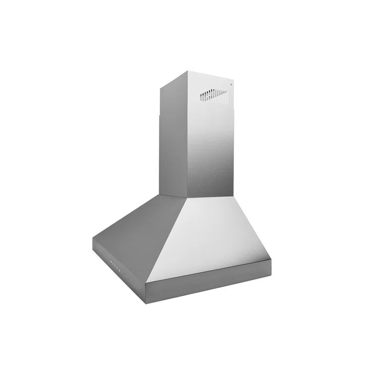 Stainless Steel Convertible Wall Mount Range Hood with Charcoal Filter