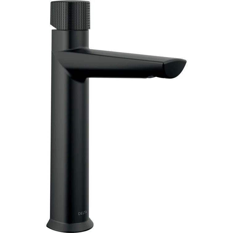 Matte Black Modern Single Hole Bathroom Faucet