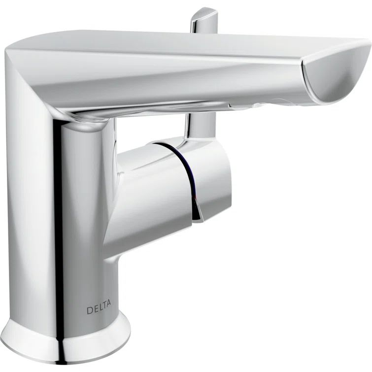 Lumicoat Chrome Single Hole Bathroom Faucet with Drain Assembly