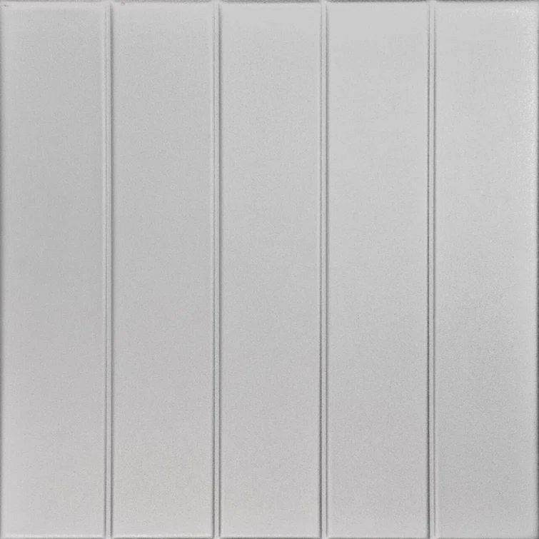 Silver Polystyrene Bead Board Glue-up Ceiling Tile 1.6 ft. x 1.6 ft.