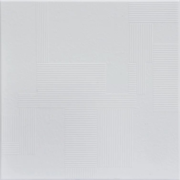 Ultra Pure White Faux Tin Glue-Up Ceiling Tile