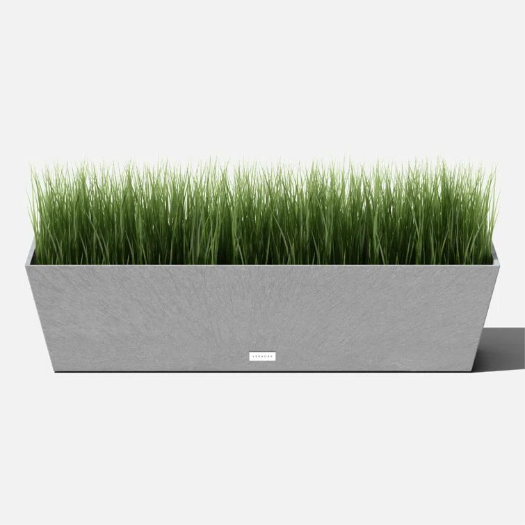 Modern Charcoal Recycled Plastic 36" Window Box Planter