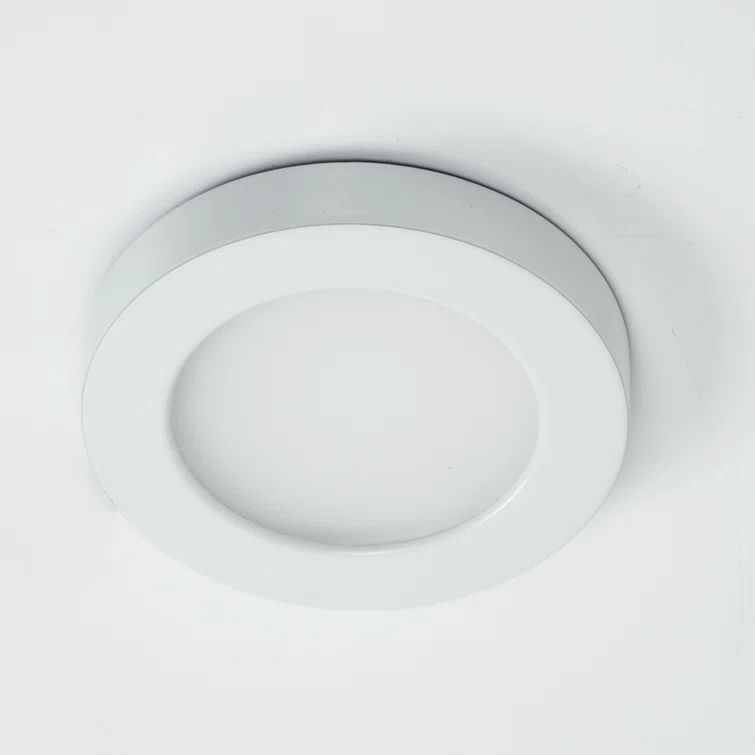 White 3-Inch LED Recessed Button Light
