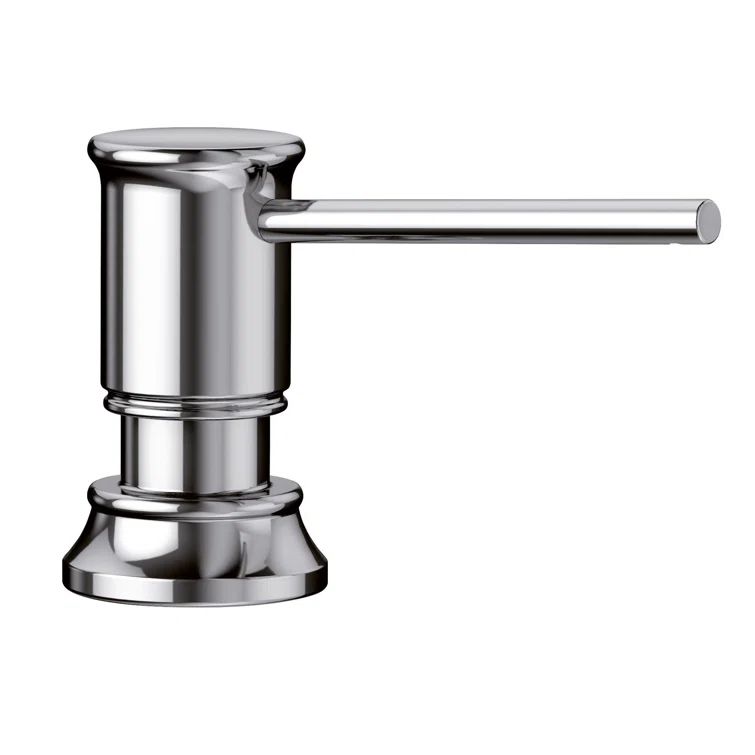 Empressa Chrome Deck-Mounted Soap Dispenser with Brass Finish