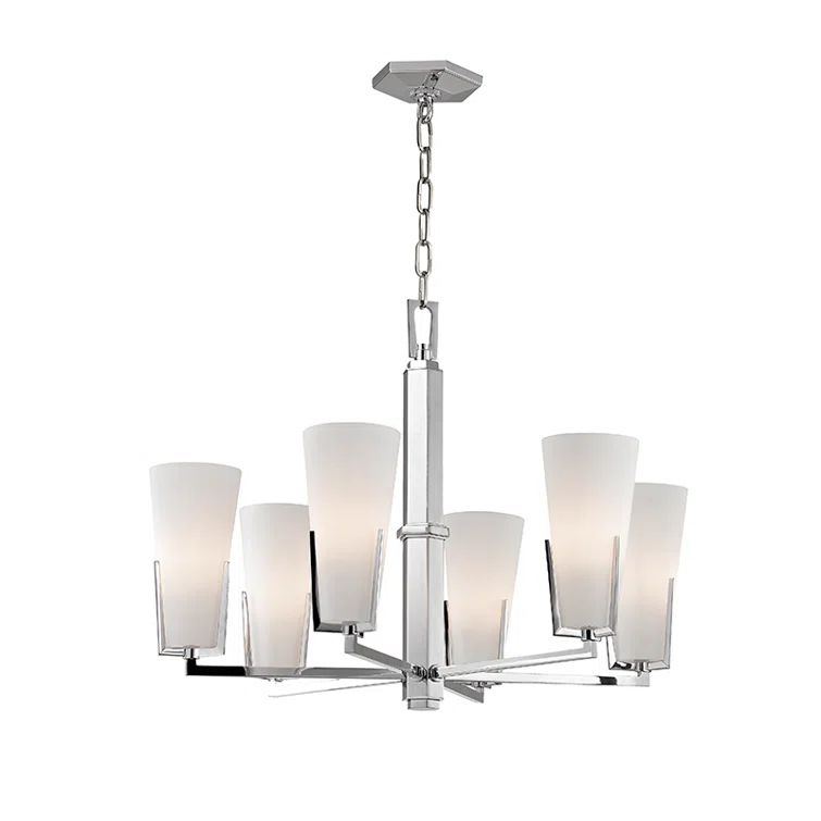 Polished Chrome Crystal 26" Contemporary Chandelier
