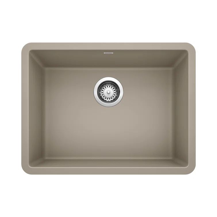 Truffle Matte Stone Single Bowl Undermount Kitchen Sink